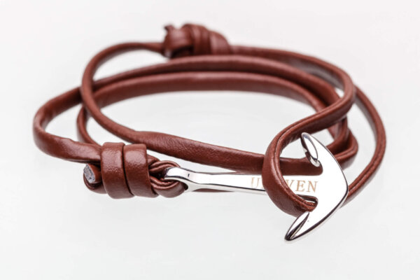 PULSERA ANCLA CUERO